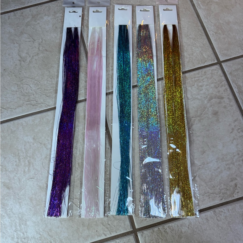 Colorful Hair Tinsel Kit with Tools